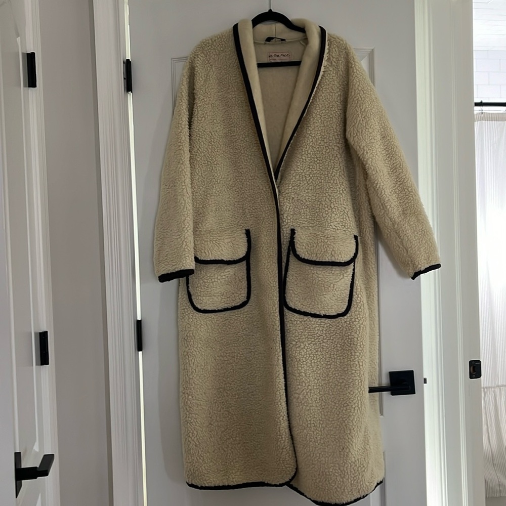 We the Free jacket teddy faux shearling long coat - size small